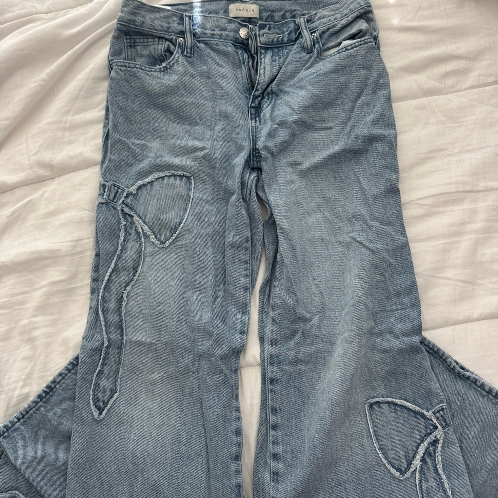 Pacsun Casey Low Rise Baggy Bow Jeans